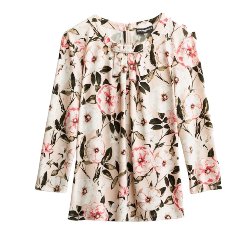 Karl Lagerfeld Paris NWT Vianne Pleated Bow Knit Top Size Small - Stitchfix